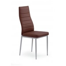 K70 tamsiai rudas metalinė kėdė