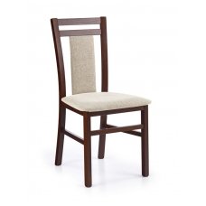 HUBERT 8 tamsiai graikinio riešuto spalvos medinė kėdė