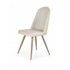 K214 dark cream / honey oak colored metal chair