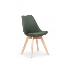 K303 tamsiai žalia medinė kėdė