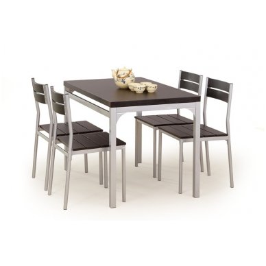 MALCOLM wenge colored dining set