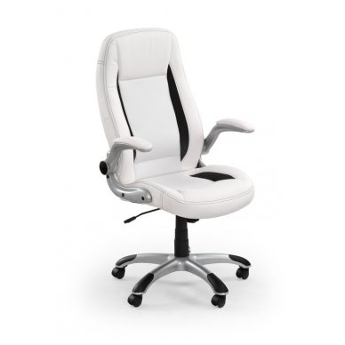 SATURN white guide office chair on wheels