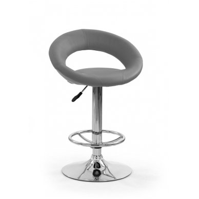 H-15 grey bar stool with turnover function
