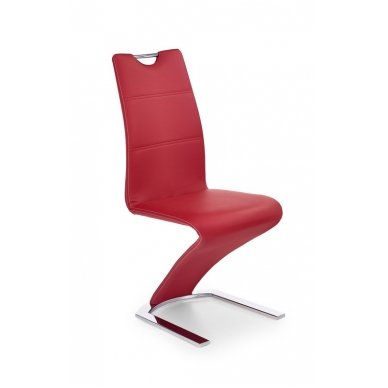 K188 raudona metalinė kėdė