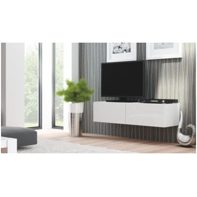 LIVO RTV-160W white hanging TV-cabinet with drawers