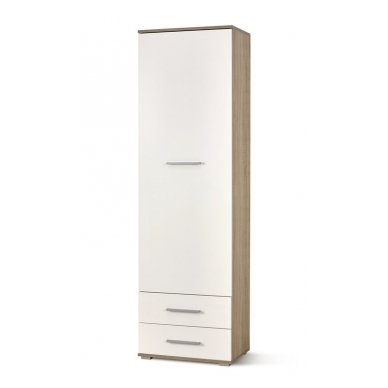 LIMA REG-1 sonoma oak / white wardrobe with drawers
