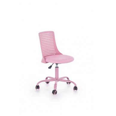 PURE rožinė vaikiška kėdė su ratukais