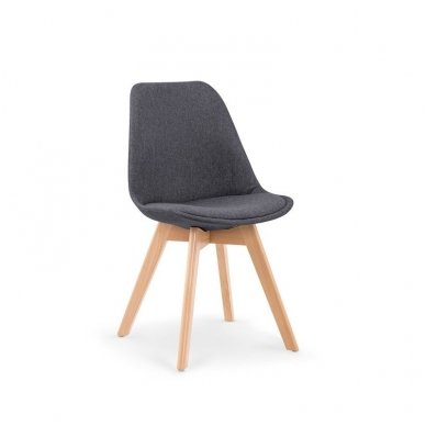 K303 tamsiai pilka medinė kėdė