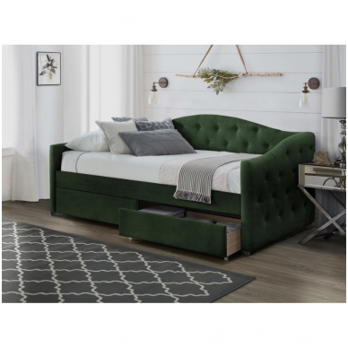 ALOHA темно-зеленaя кровать с ящиками