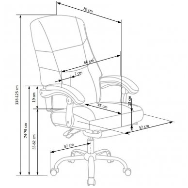 ALVIN black guide office chair on wheels and drop down footrest 11