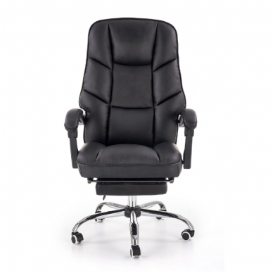 ALVIN black guide office chair on wheels and drop down footrest 5