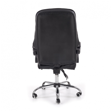 ALVIN black guide office chair on wheels and drop down footrest 2
