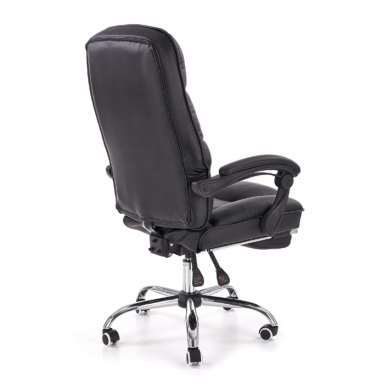 ALVIN black guide office chair on wheels and drop down footrest 8