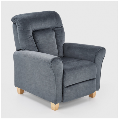 BARD grey armchair with drop down footrest