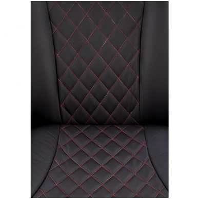 CAMARO black / red colored armchair with drop down footrest 7