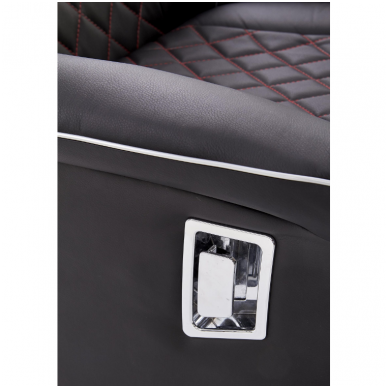 CAMARO black / red colored armchair with drop down footrest 8