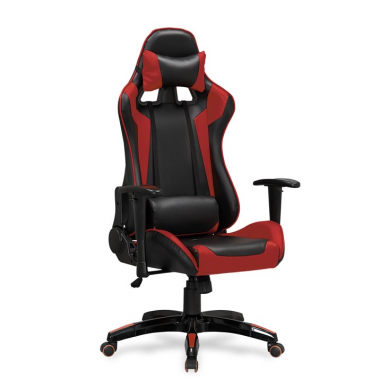 DEFENDER black / red colored guide office chair on wheels