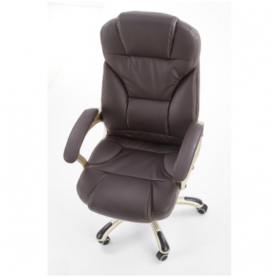 DESMOND dark brown colored guide office chair on wheels 4