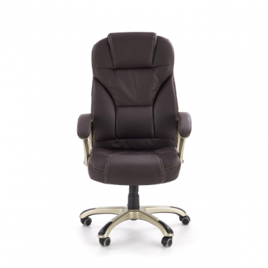 DESMOND dark brown colored guide office chair on wheels 5