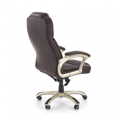 DESMOND dark brown colored guide office chair on wheels 8