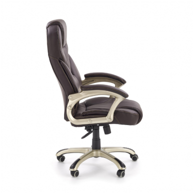 DESMOND dark brown colored guide office chair on wheels 9