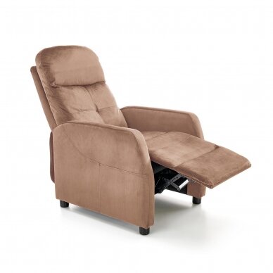 FELIPE 2 beige armchair with drop down footrest 2
