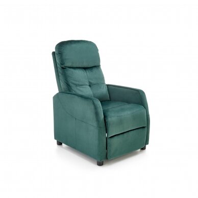 FELIPE 2 dark green armchair with drop down footrest 3