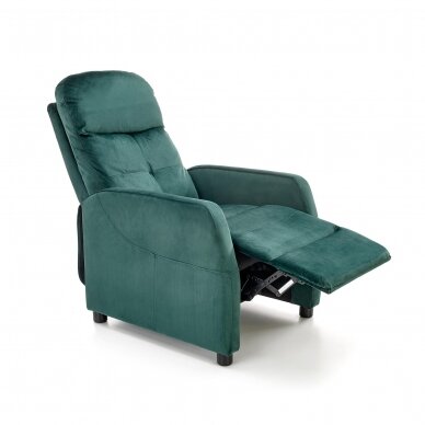 FELIPE 2 темно зеленoe кресло с раскладной подставкой для ног 2