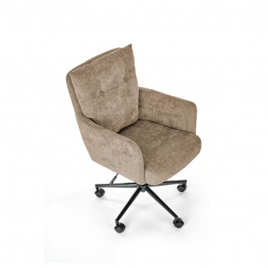 FLORES dark beige office chair on wheels 3