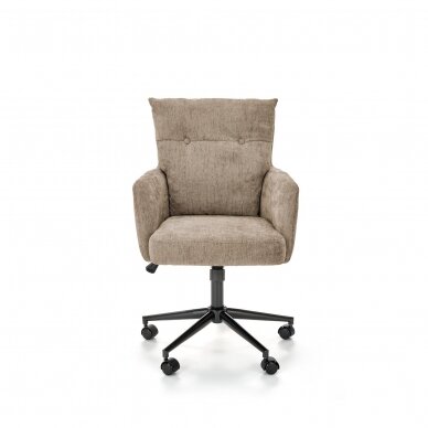 FLORES dark beige office chair on wheels 2