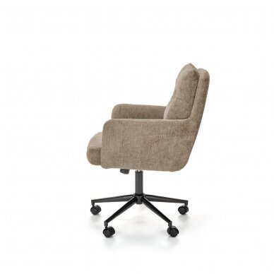 FLORES dark beige office chair on wheels 5