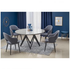 GUSTIMO marble imitation round dining table