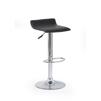 H-1 black bar stool with turnover function