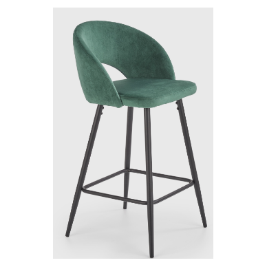 H-96 Барный стул темно - зеленый