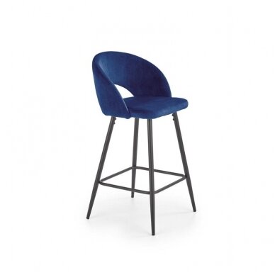 H-96 tamsiai mėlyna baro kėdė
