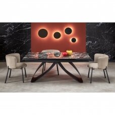 HILARIO black folding dining table