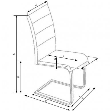 K210 pilkos / baltos spalvos metalinė kėdė 3