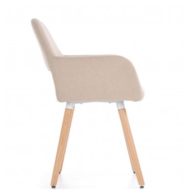 K283 smėlio spalvos medinė kėdė 5