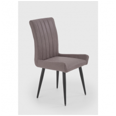 K367 tamsiai pilka metalinė kėdė