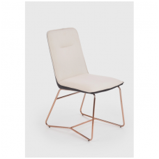 K390 kreminės spalvos metalinė kėdė