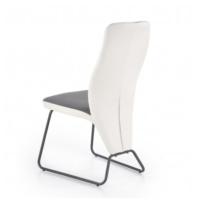 K300 baltos / pilkos spalvos metalinė kėdė 2