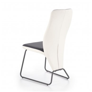 K300 baltos / juodos spalvos metalinė kėdė 2