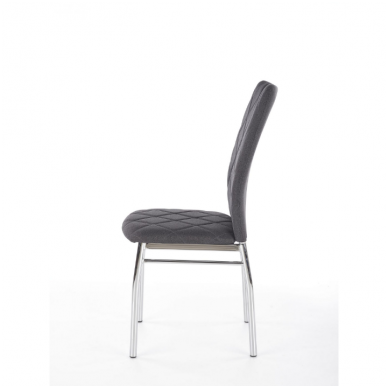 K309 tamsiai pilka metalinė kėdė 7