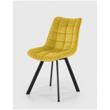 K332 geltona metalinė kėdė