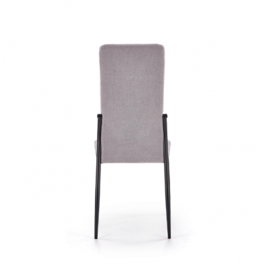 K334 pilka metalinė kėdė 2
