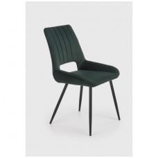 K404 tamsiai žalia metalinė kėdė
