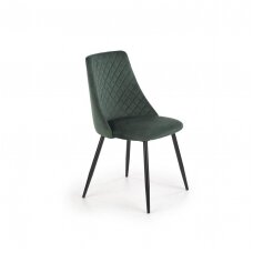 K405 tamsiai žalia metalinė kėdė