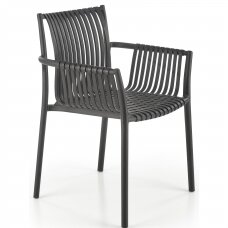 K492 juoda plastikinė kėdė