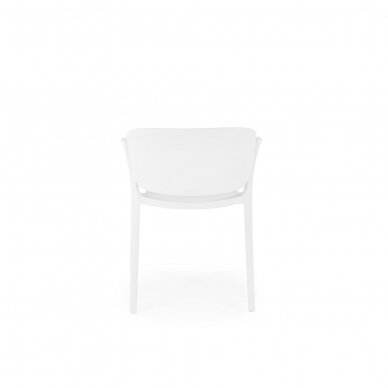 K491 balta plastikinė kėdė 2