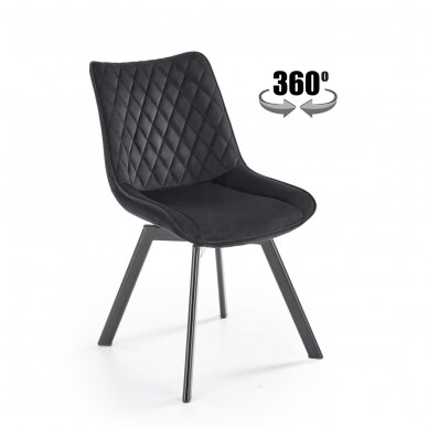K520 черный металлический стул с функцией вращения